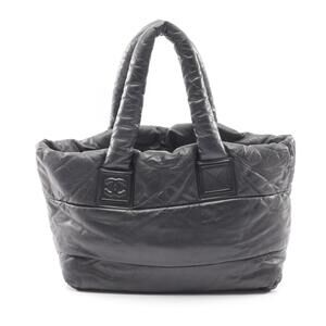 Chanel Coco Cocoon Tote Bag Leather Black